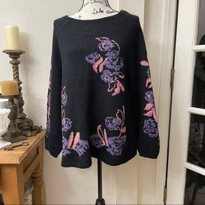 Style & Co Floral Knit Sweater